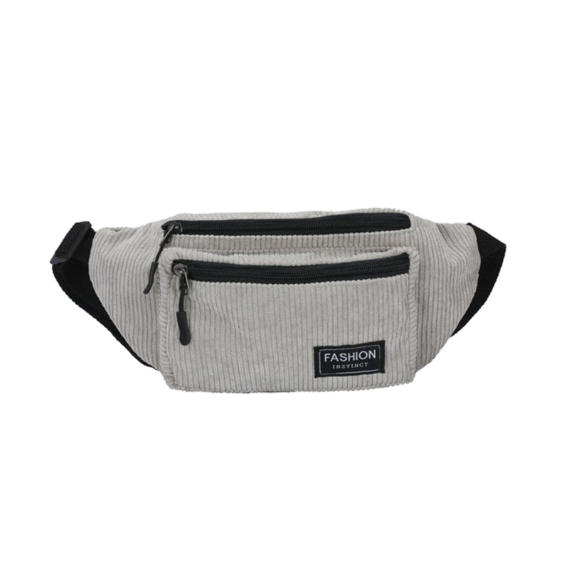 Sac Banane en Velours - Gris
