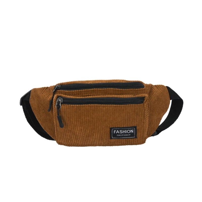Sac Banane en Velours - Marron