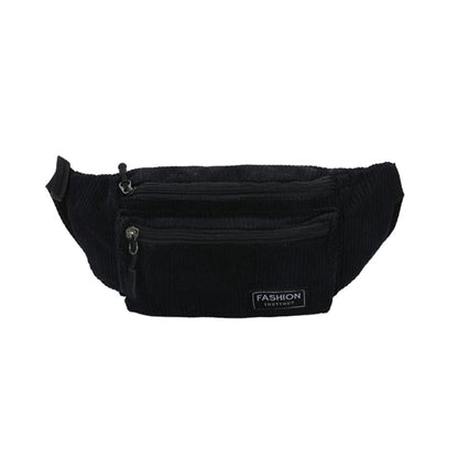 Sac Banane en Velours - Noir