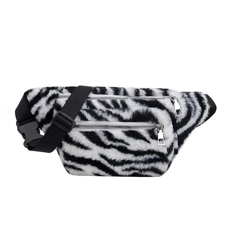 Sac Banane Fausse Fourrure Blanc