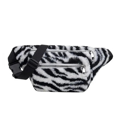 Sac Banane Fausse Fourrure Blanc