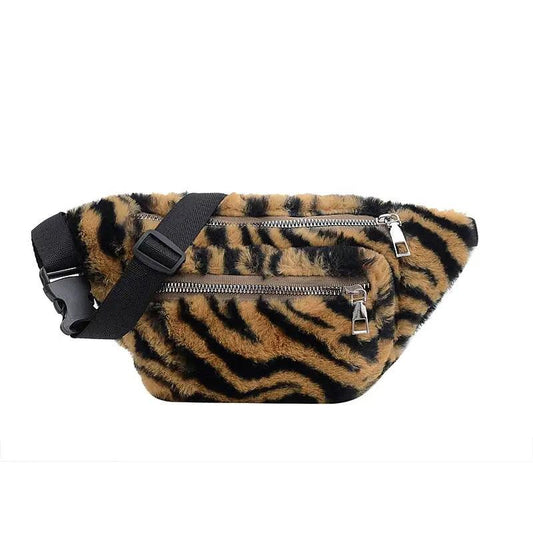 Sac Banane Fausse Fourrure Marron