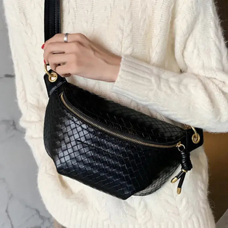 Sac Banane Femme Cuir Noir
