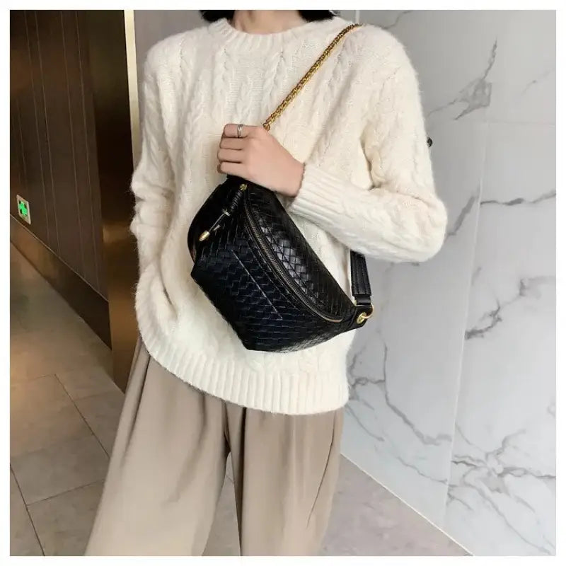 Sac Banane Femme Cuir Noir