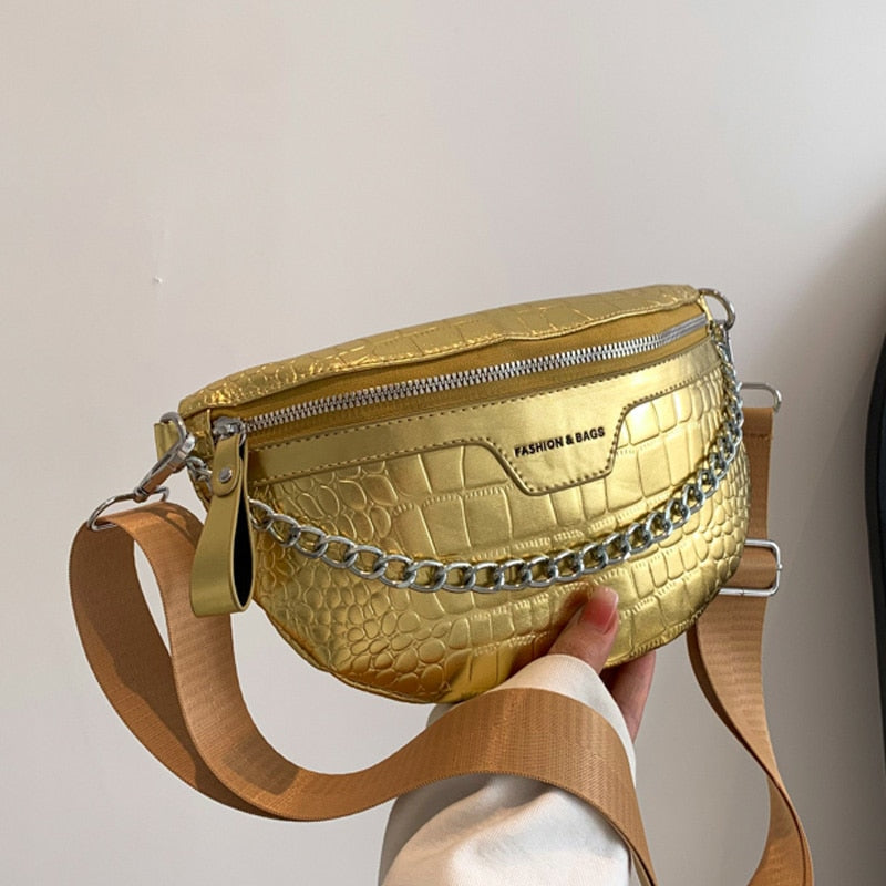 Sac Banane Femme Doré