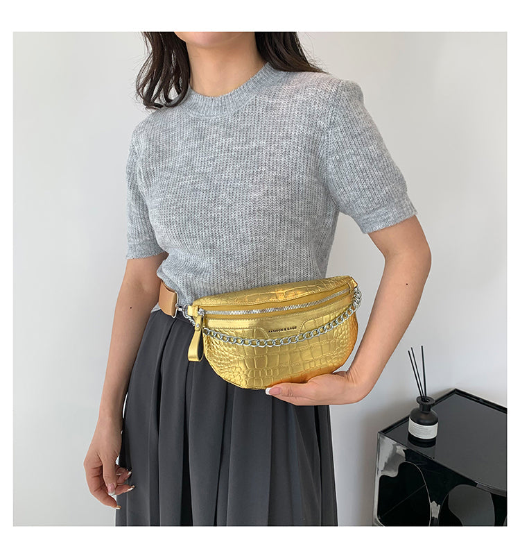 Sac Banane Femme Doré