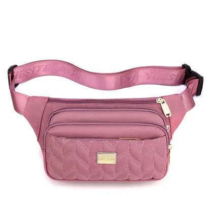 Sac Banane Femme Nylon Imperméable Rose