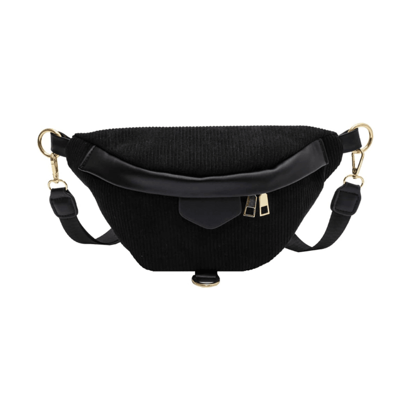 Sac Banane Femme Velours - Noir