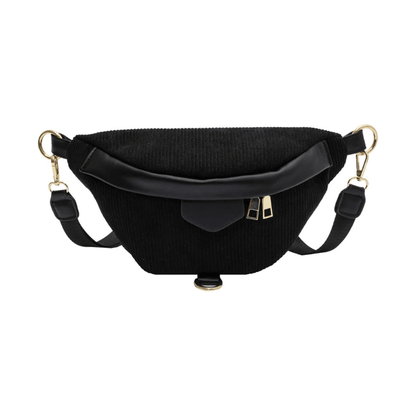 Sac Banane Femme Velours - Noir