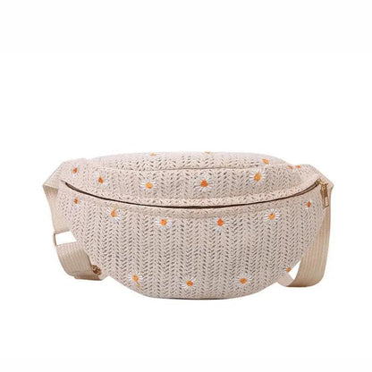 Sac Banane Fleur Beige