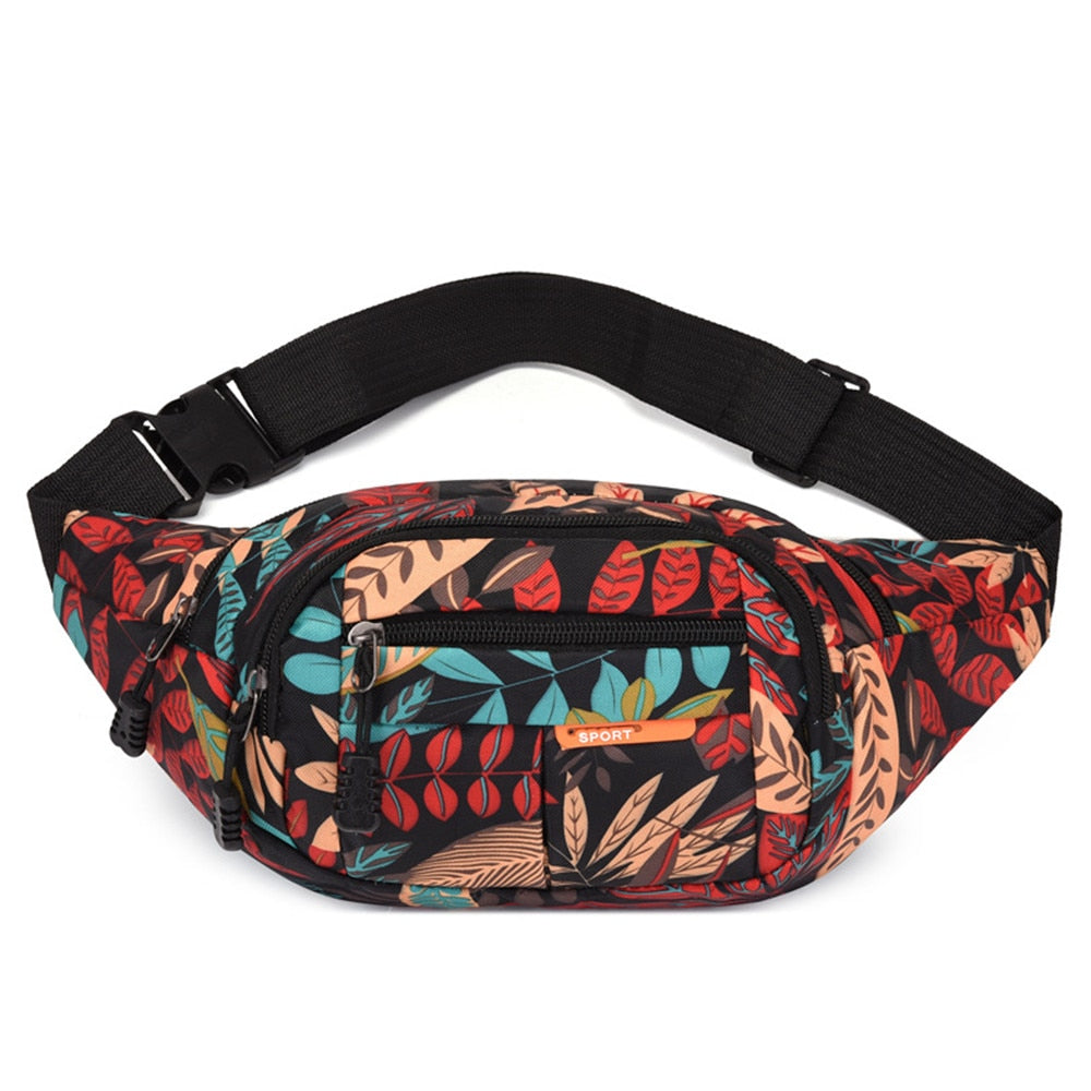 Sac Banane Fleuri - Rouge