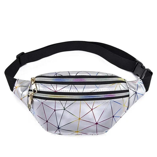 Sac Banane Géométrique Gris