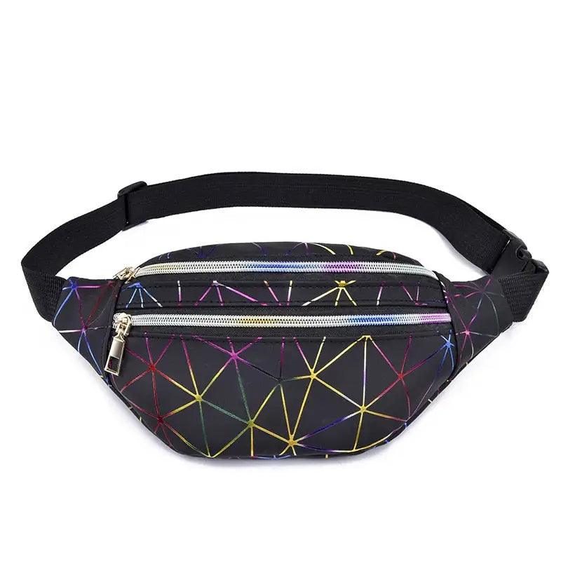 Sac Banane Géométrique Noir