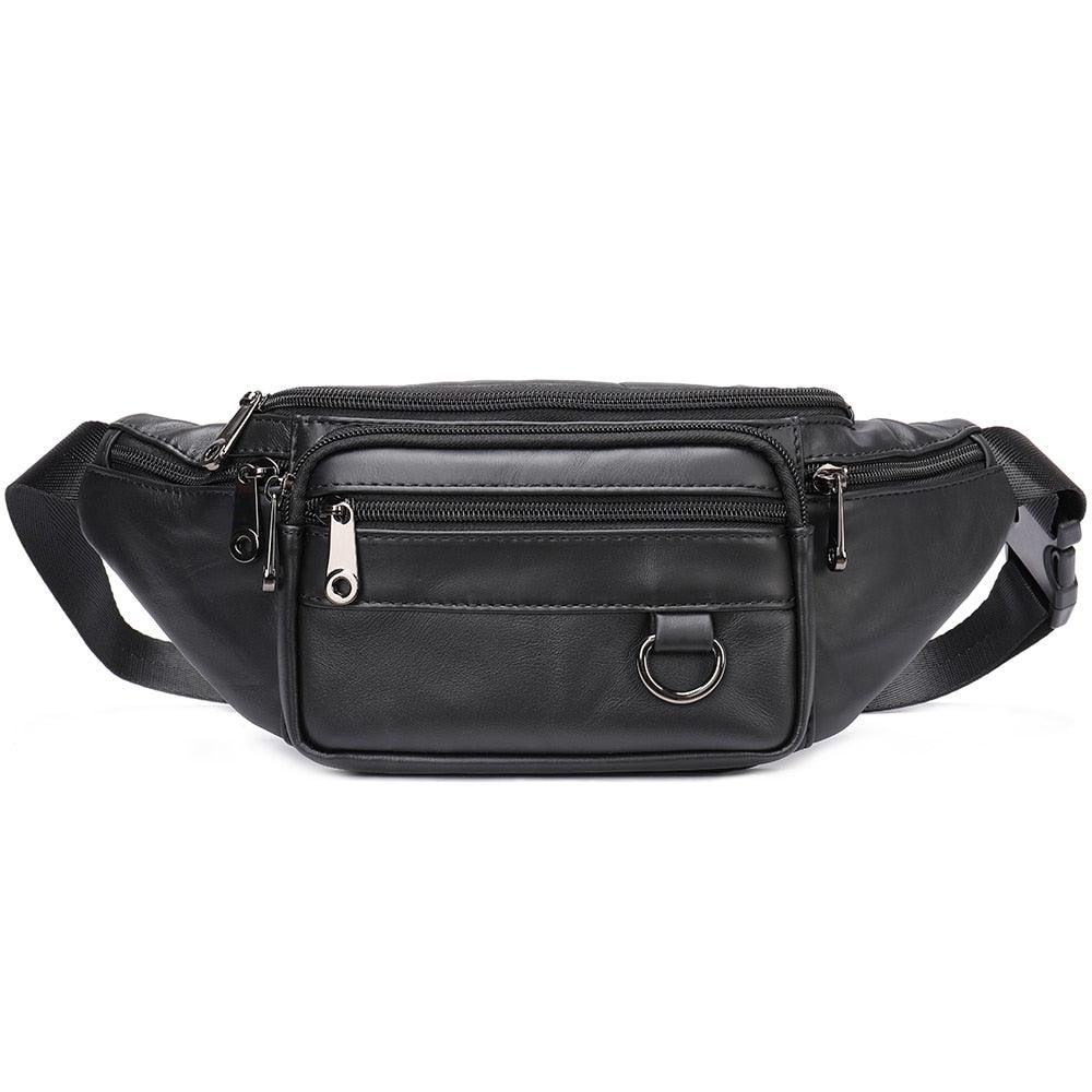 Sac Banane Homme Cuir - Noir