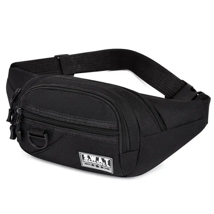 Sac Banane Homme Militaire Souple Noir