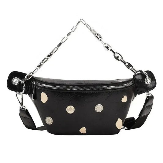 Sac Banane Luxe Femme Noir