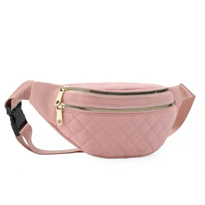 Sac banane matelassé rose