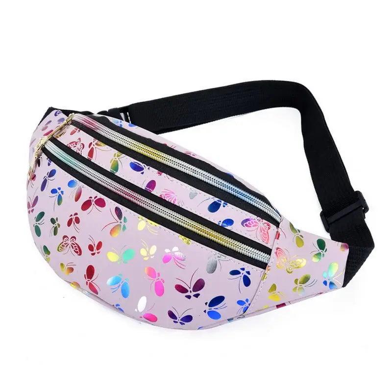 Sac Banane Papillon Rose