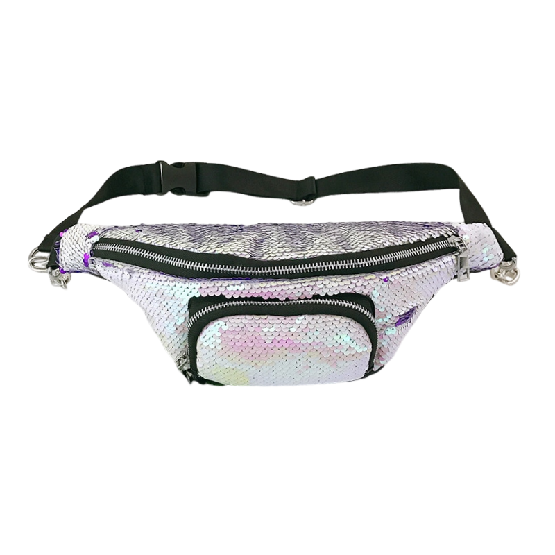 Sac Banane Sequin - Gris clair