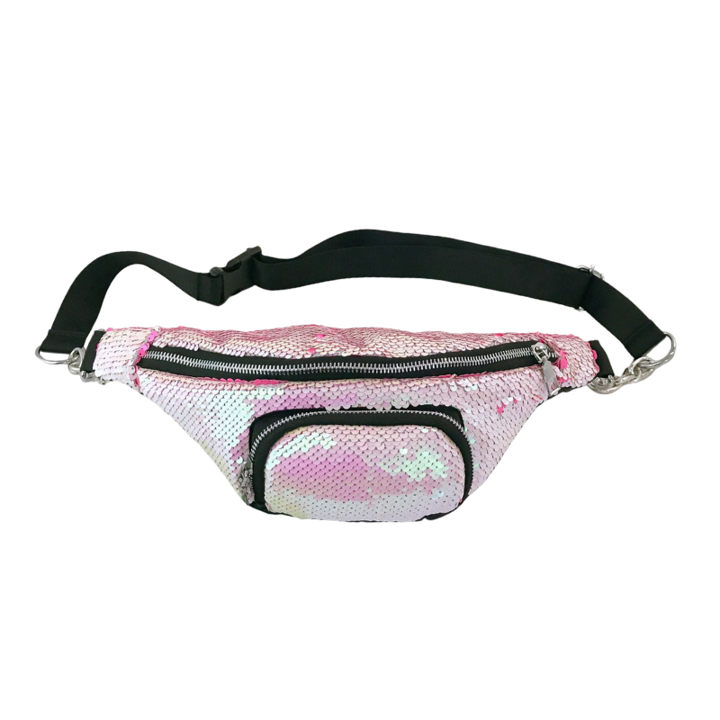 Sac Banane Sequin - Rose clair