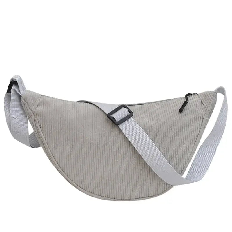 Sac Banane Tendance en Velours Gris