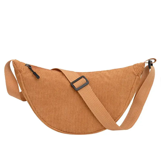 Sac Banane Tendance en Velours Marron