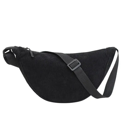 Sac Banane Tendance en Velours Noir
