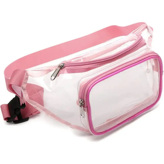 Sac Banane Transparente Rose