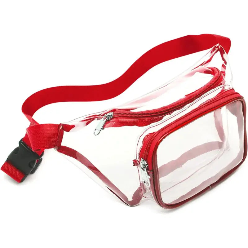 Sac Banane Transparente Rouge