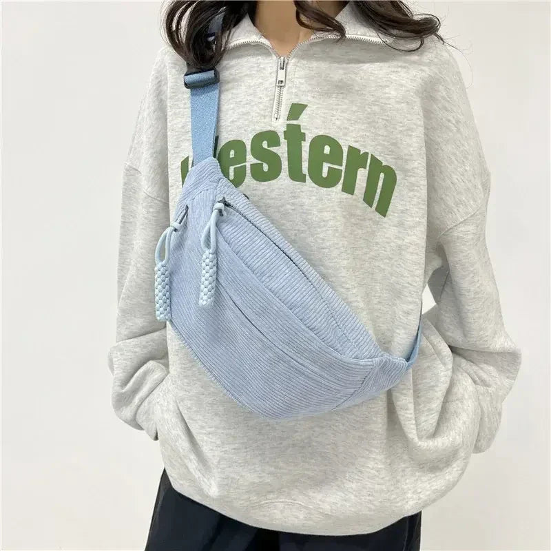 Sac Banane Velours Femme