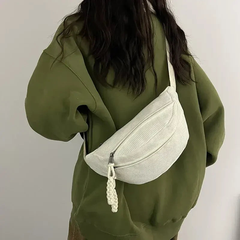 Sac Banane Velours Femme