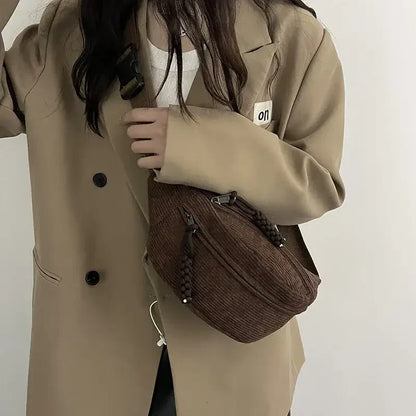 Sac Banane Velours Femme