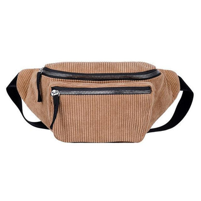 Sac Banane Velours - Marron