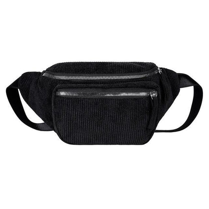 Sac Banane Velours - Noir