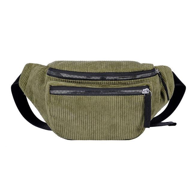 Sac Banane Velours - Vert