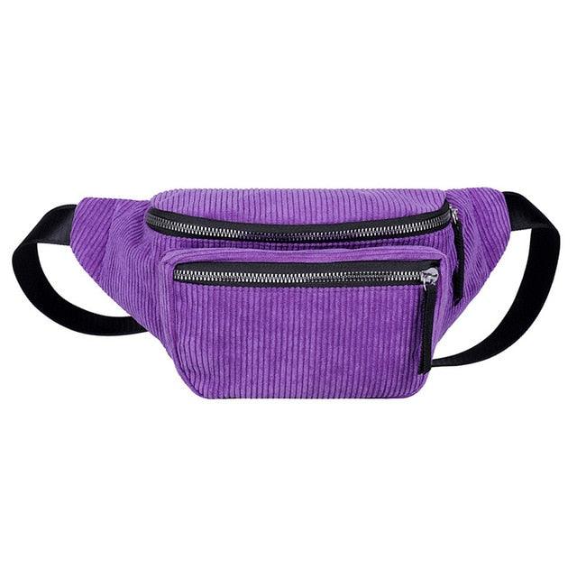 Sac Banane Velours - Violet