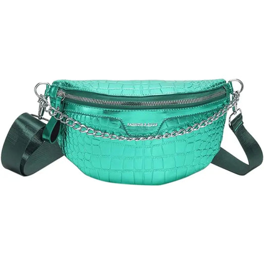 Sac Banane Vert Métallisé