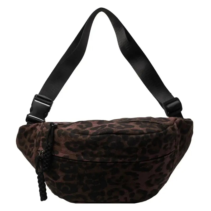 Sac Banane XL Léopard Marron foncé