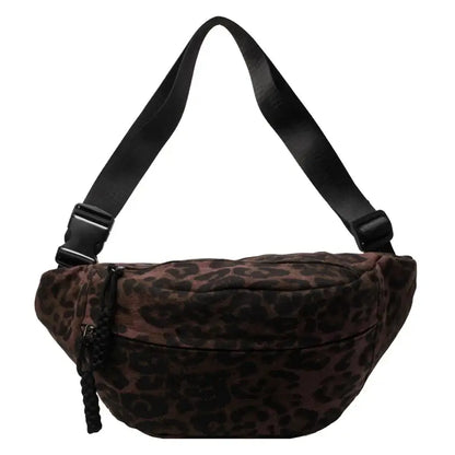 Sac Banane XL Léopard Marron foncé