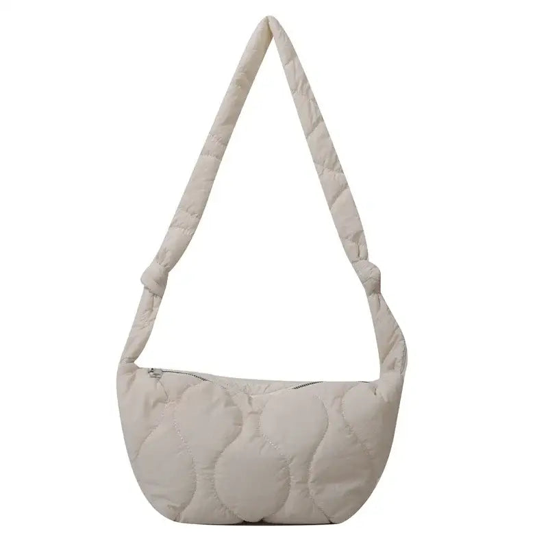 Sac Banane XL Matelassé Blanc