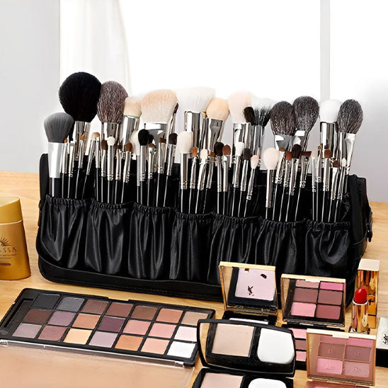 Rangement pinceaux maquillage pliable