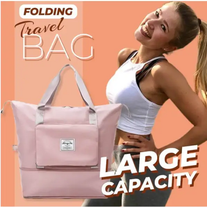 Sac de Voyage Étanche et Pliable Travely - Rose