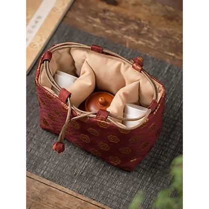 Sac de voyage pour théière et set de thé