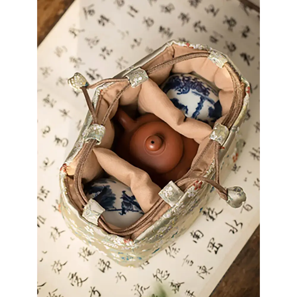 Sac de voyage pour théière et set de thé