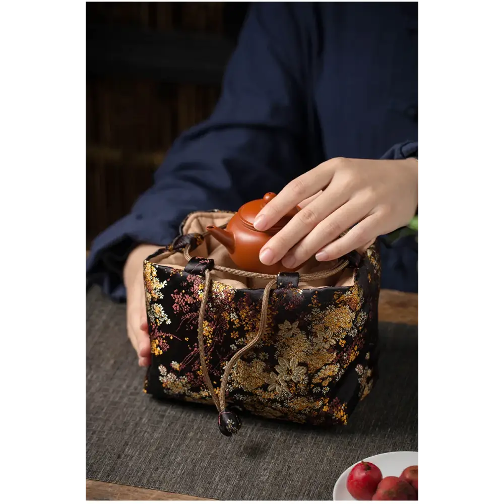 Sac de voyage pour théière et set de thé