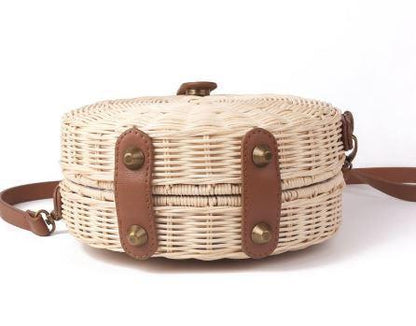Sac en Osier Rond - Rachel