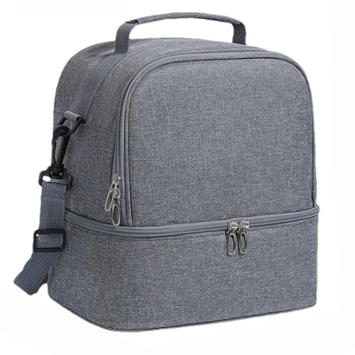 Sac Glacière Isotherme Gris Compartimenté