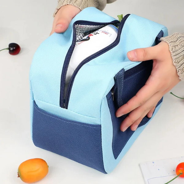 Lunch Bag Isotherme Bleu Ciel Compartimenté