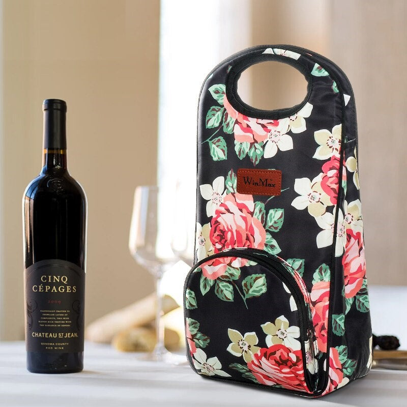 Sac Isotherme Bouteille Fleuri