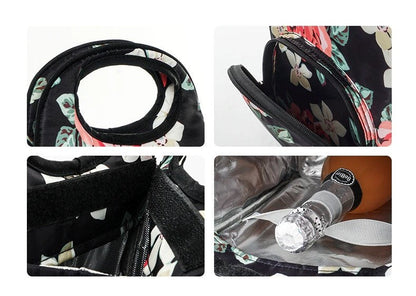 Sac Isotherme Bouteille Fleuri